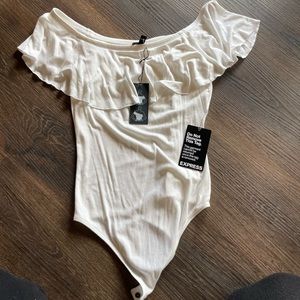 Express off the shoulder bodysuit